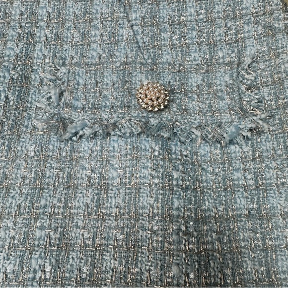 New Guess Women's Daphnee Metallic-Threaded Tweed Mini Dress Size Small - Picture 4 of 16